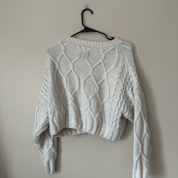 Polly Sweater Cropped | Cream - Picture 3 of 3